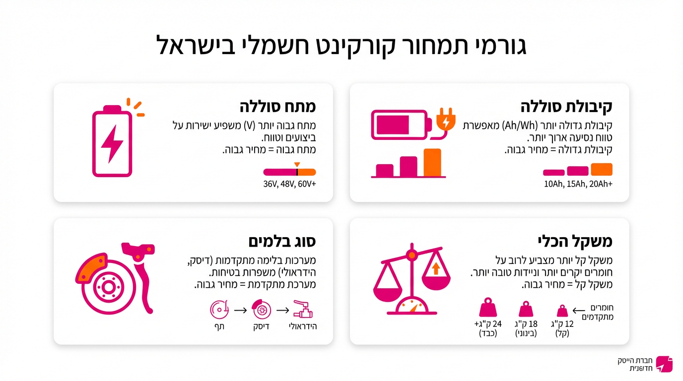 מחירי נאמי קורקינט חשמלי בישראל - השוואה בין דגמים