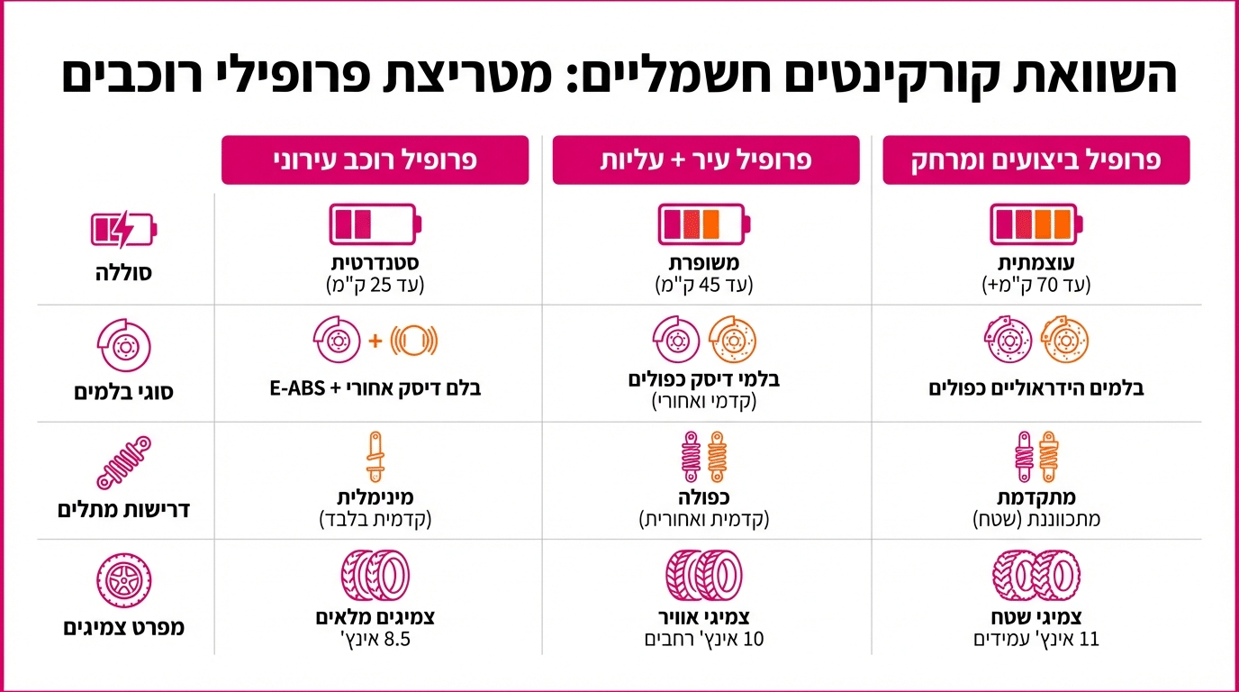 קורקינט דואל מוטור לקומיוטינג יומיומי בעיר